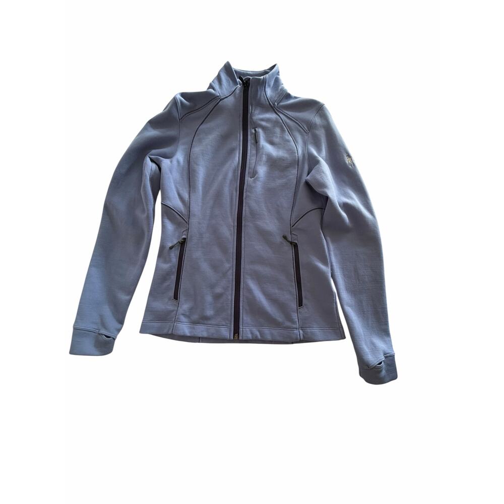 Smartwool PhD Merino Wool Full Zip Jacket XS Lavender Blue Gorpcore Hiking Apres - Picture 2 of 8